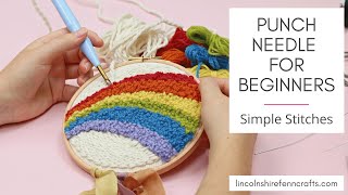 Punch Needle For Beginners  Learn The Basic Stitches [upl. by Soo]