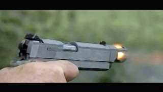 Coonan 357mag with compensator 600fps slow motion [upl. by Enois]