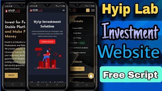 How To Make HYIP Lab Investment Website ll Free Hyip Lab Script installation ll Hyip Lab source Code [upl. by Flanagan]