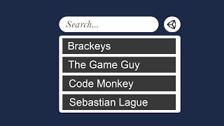 How to Make a Functional Search Bar in Unity  Search List  Array  Beginner Friendly [upl. by Llevra]