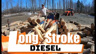 Eastonmade 24D Diesel Powered Log Splitter 36quot Long Stroke Double Log Lift [upl. by Esyle]