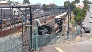 Double Header Steam Locomotives Ipswich to Mayne [upl. by Cressy619]