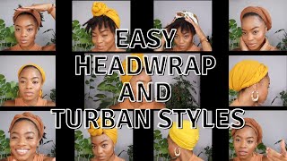 How I Style My Headwraps  Beginner Friendly  Starter Locs [upl. by Rollie]