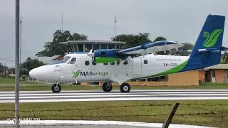 Takeoff  Maswings DHC 6 TWIN OTTER 9MSSB  MH3722  MarudiBario  MURBBN [upl. by Kammerer]