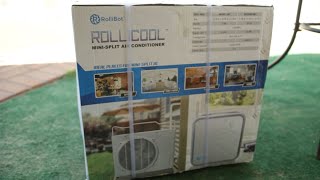 RolliCool COOLP800 10000 BTU Mini Split UNBOXING Install and Test Ductless 115V Air Conditioner [upl. by Porte141]