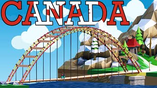 Building the MOST REALISTIC BRIDGES EVER in Poly Bridge 2 Canadian Bridges [upl. by Ji]