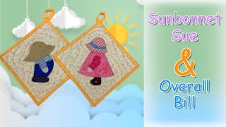 Sunbonnet Sue Applique  Overall Bill  The Sewing Room Channel [upl. by Etnomed871]