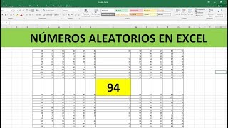 Como generar números aleatorios en Excel 2020 [upl. by Anuahsal]