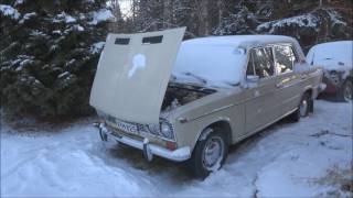 Lada 1300S quot hard quot cold start [upl. by Eillim]