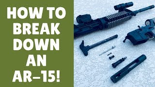 How To Break Down An AR 15 5 EASY Steps To Field Strip Your Rifle [upl. by Tomchay]