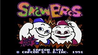 Snow Brothers Capcom 1991  NES Gameplay [upl. by Nafri]