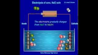 Electrolysis of Brine  Animated Mechanism  Dr Amal K Kumar [upl. by Lashond]