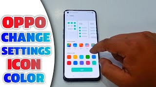 OPPO Change Setting Icon Color  How To Change Setting Icon Color In Oppo Phones [upl. by Shelli]