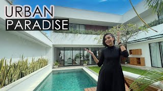 House Tour 372 • Exploring a Beautiful 4Bedroom Urban Villa in Bali Indonesia  Presello [upl. by Knarf]