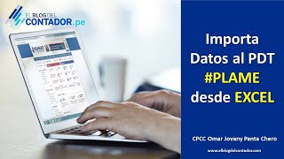 Como Importar datos al PDT PLAME desde excel [upl. by Gildus]