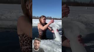 Amazing video 😨 shorts ice loveingice water snow fishing winter cold [upl. by Oicneconi]