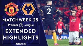 Manchester United v Wolves  PREMIER LEAGUE HIGHLIGHTS  212020  NBC Sports [upl. by Cerys]