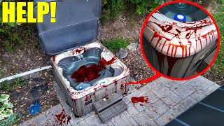 IF YOU SEE BLOOD IN A HOT TUB STAY AWAY AND GET HELP its VERY haunted [upl. by Dnaltruoc]