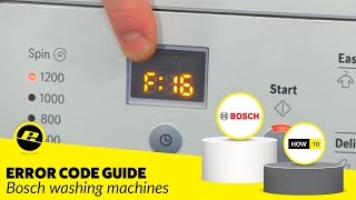 How to Identify an Error Code on a Bosch Washing Machine [upl. by Kerrison837]