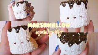 DIY MARSHMALLOW SQUISHY  How To Make Cute Marshmallow Squishy [upl. by Assert452]