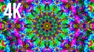 8 Hours 4k Kaleidoscope Calming Ambient Music and Visual TieDye Screensaver to Soothe Your Senses [upl. by Nalon396]