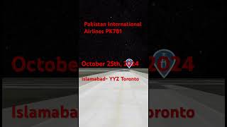 Simulator Pakistan International Airlines PK781 YYZ ATC PIA Pilot October 25th 2024 [upl. by Moulden]