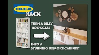 Billy Bookcase Ikea Hack Turn a Bookcase into a sideboard cabinet [upl. by Mohandis]