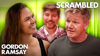 Gordon Challenges MrBeast Ronda Rousey and MORE  Scrambled  Gordon Ramsay [upl. by Elatsyrk]