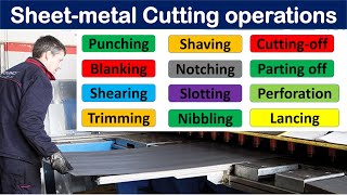 Different types of Cutting operation in sheet metal  Sheet metal cutting operations [upl. by Yevoc]