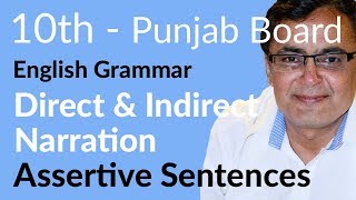 10th Class English Grammar  Assertive SentencesClass 10 English Grammar  Direct Indirect Sentence [upl. by Meridel767]