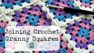 DIY JoinAsYouGo Method Joining Crochet Granny Squares ¦ The Corner of Craft [upl. by Bruns131]