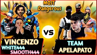 Vincenzo  White444  Smooth444  Badal ff VS Team Apelapato999 Clash Squad Custom Match 🇮🇳🇪🇺 vs 🇧🇷 [upl. by Hakilam]