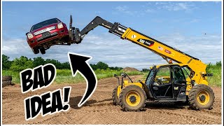 What NOT to do in a Telehandler Forklift  Forklift Operator Training [upl. by Kellia]