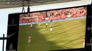 Theo Walcott scores a chip against Tottenham in the North London Derby [upl. by Burl111]