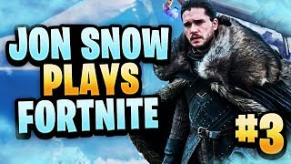 Jon Snow Game Of Thrones Plays Fortnite 3  quotIS THAT A VOICE CHANGERquot [upl. by Notgnilra]