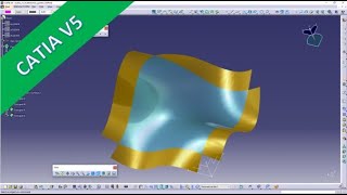 Multi Section Surface  Guides  Catia v5 Training  GSD [upl. by Ynnatirb]