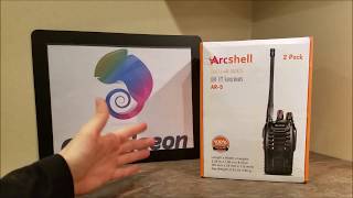 📻 The Best Walkie Talkie 📻 Two Way Radios Arcshell UHF FM Transceivers AR5 Review Unboxing [upl. by Lleval]