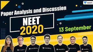 NEET Paper Analysis amp Discussion NEET 2020  Physics  Chemistry  Biology  Unacademy NEET [upl. by Kremer]