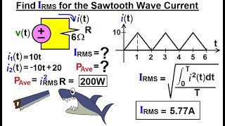 Electrical Engineering Ch 12 AC Power 27 of 58 Find IRMS for Sawtooth Wave Current [upl. by Shaughn676]