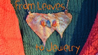 How to Make Electroformed Copper Jewelry with Poplar Leaves [upl. by Caruso]