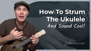 How To Strum the Ukulele  The Shuffle Rhythm [upl. by Anisamot]