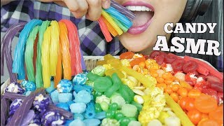 ASMR RAINBOW CHEWY CANDY HAPPY PRIDE MONTH EATING SOUNDS  SASASMR [upl. by Aerdnac]