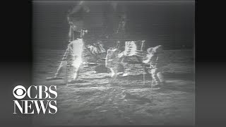 Apollo 11 astronauts plant flag on the moon on July 20 1969 [upl. by Baxie]