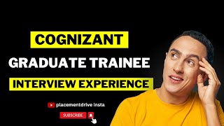 Cognizant Graduate Trainee Interview Experience 2024  Insights amp Tips  Placementdrive [upl. by Acceb]