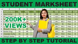 1Excel Marksheet StepbyStep Tutorial on How to Make a Grade Sheet in Excel [upl. by Ahsilet]