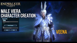 FFXIV Endwalker  Male Viera Full Character Creation  Veena [upl. by Dnomhcir814]