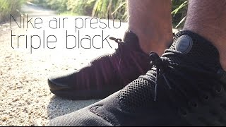 Nike Air Presto  Triple Black  On Feet Look [upl. by Ekaterina55]