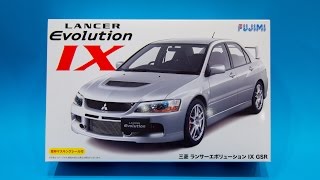 Fujimi 124 Mitsubishi Evo IX Model Kit Unboxing And Review [upl. by Ulund]