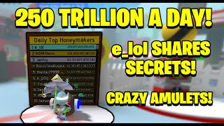 How to make 250 Trillion Honey a day with elol  Bee Swarm Simulator [upl. by Drucy]