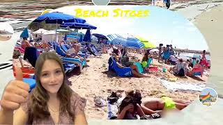 Best beaches in the world  Beach Sitges  Spain Barcelona [upl. by Arezzini302]